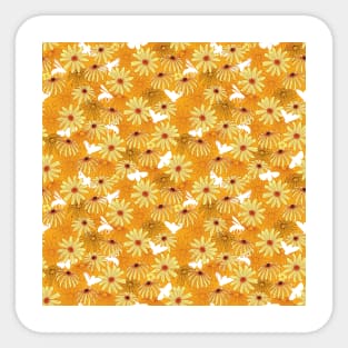 Honey Bees Blossoms Sticker